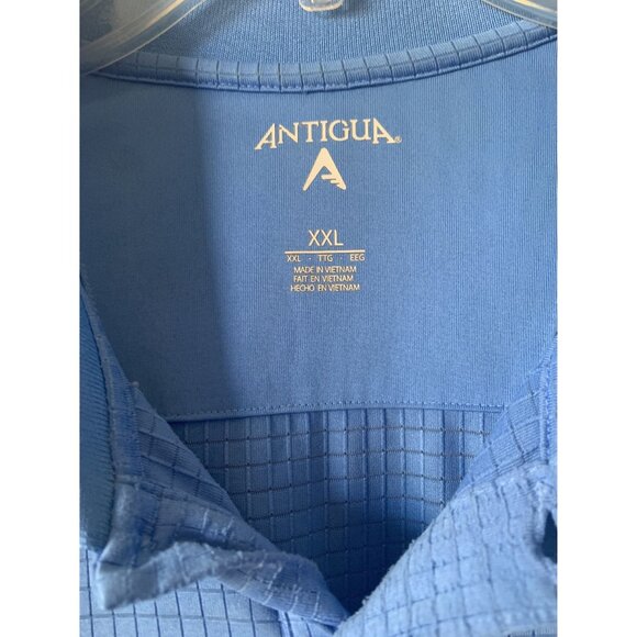 Antigua Rattlers Light Blue Polo Shirt XXL Mens Short Sleeve Golf Collared Shirt - Picture 4 of 5